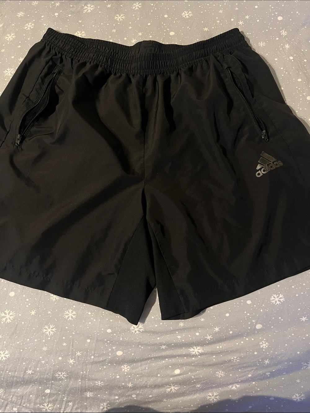 adidas Men's Black Performance Training Shorts with Zipper Pockets